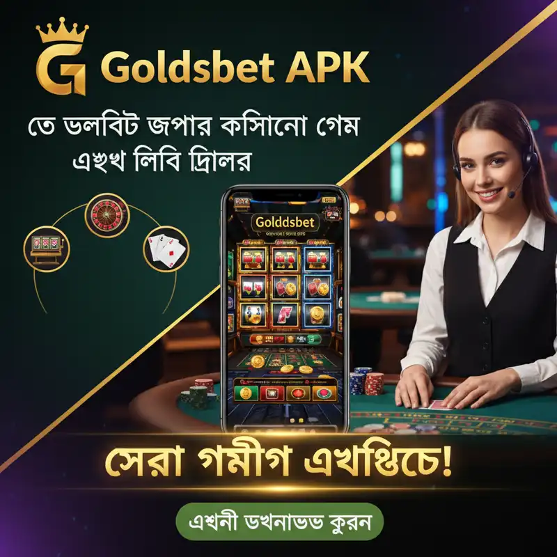 Goldsbet APK Casino Games and Live Dealer Banner